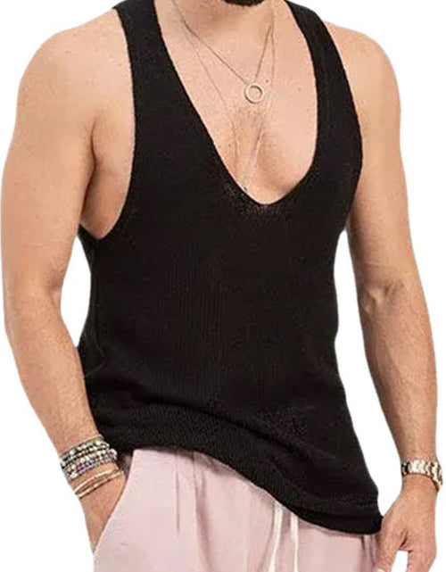 Load image into Gallery viewer, Men's Scoop Neck Knit Tank
