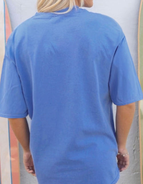 Load image into Gallery viewer, Graphic Round Neck Short Sleeve T-Shirt

