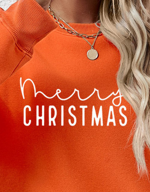 Load image into Gallery viewer, MERRY CHRISTMAS Dropped Shoulder Sweatshirt
