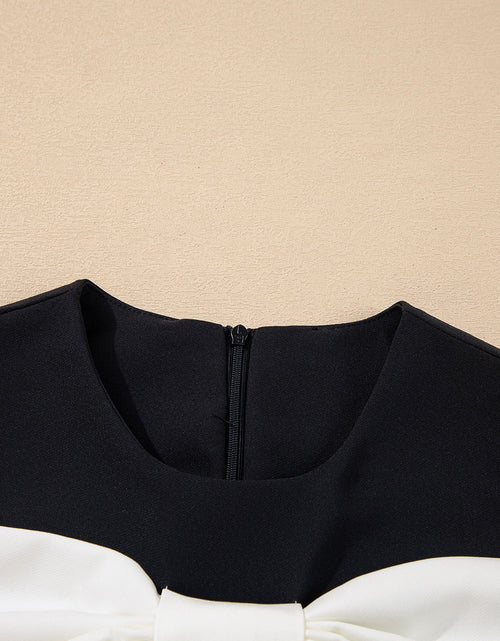 Load image into Gallery viewer, Bow Contrast Sleeveless Mini Dress
