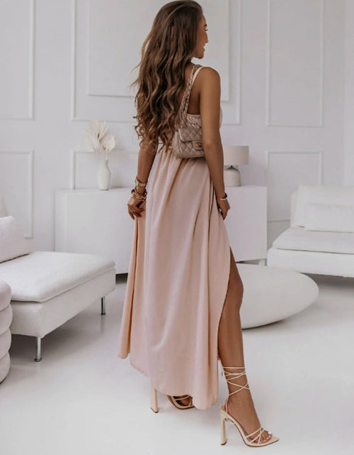 Load image into Gallery viewer, Honey Tied Surplice Sleeveless Midi Cami Dress
