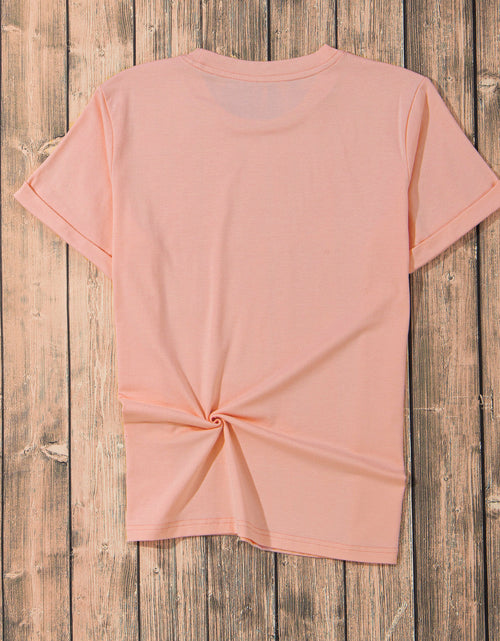 Load image into Gallery viewer, Heart Round Neck Short Sleeve T-Shirt
