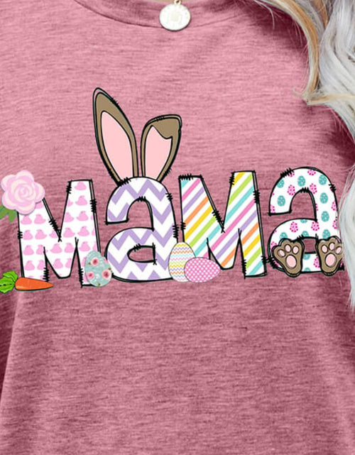 Load image into Gallery viewer, Easter MAMA Graphic Round Neck T-Shirt
