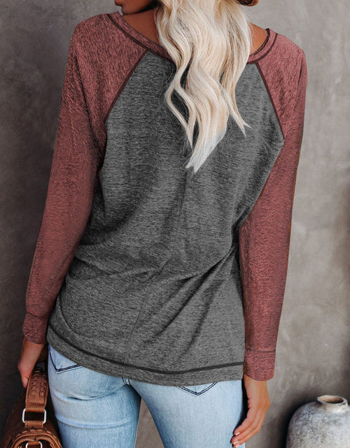 Load image into Gallery viewer, Round Neck Long Sleeve T-Shirt
