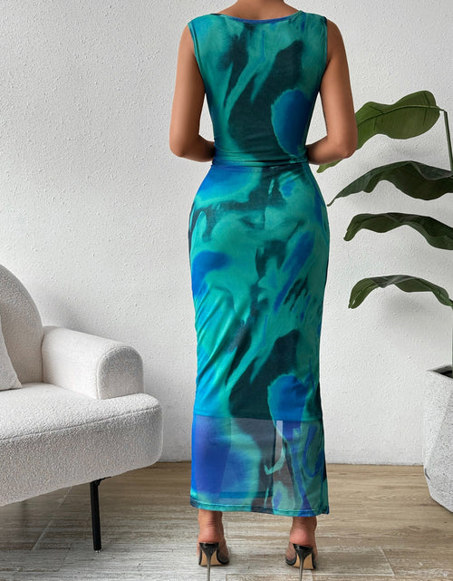 Load image into Gallery viewer, Honey Slit Round Neck Midi Tank Dress
