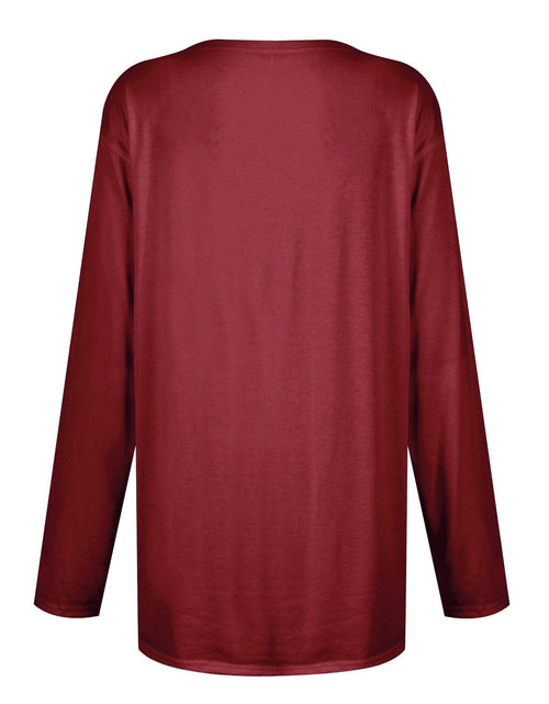 Load image into Gallery viewer, Full Size Pocketed Round Neck Long Sleeve T-Shirt
