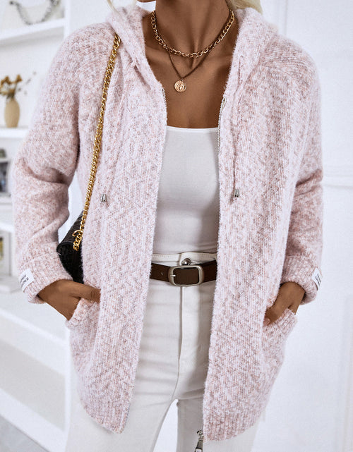 Load image into Gallery viewer, Zip-Up Hooded Sweater
