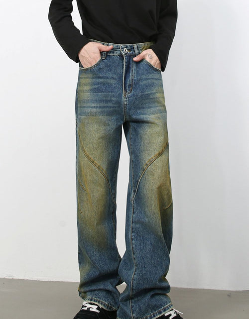 Load image into Gallery viewer, Men's Washed Jeans with Pockets
