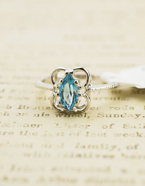 Load image into Gallery viewer, Vintage Jewelry Marquise Cut Jet Black Crystal Cocktail Ring in 18k White Gold Electroplate by PVD Vintage Jewelry
