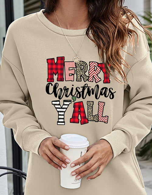 Load image into Gallery viewer, MERRY CHRISTMAS Y'ALL Graphic Sweatshirt
