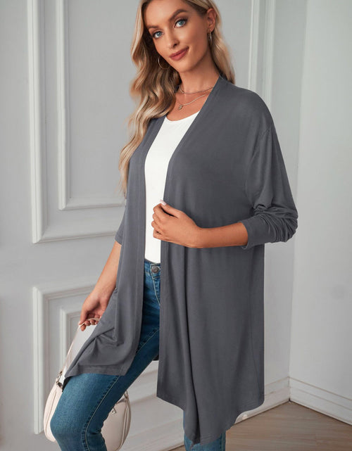 Load image into Gallery viewer, Open Front Long Sleeve Cardigan
