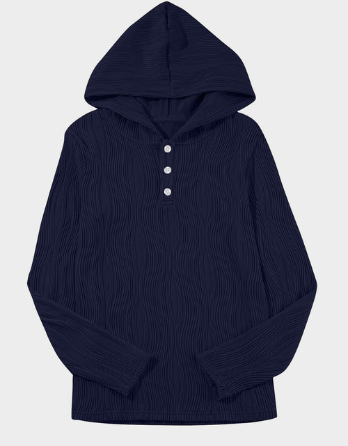 Load image into Gallery viewer, Textured Long Sleeve Hoodie

