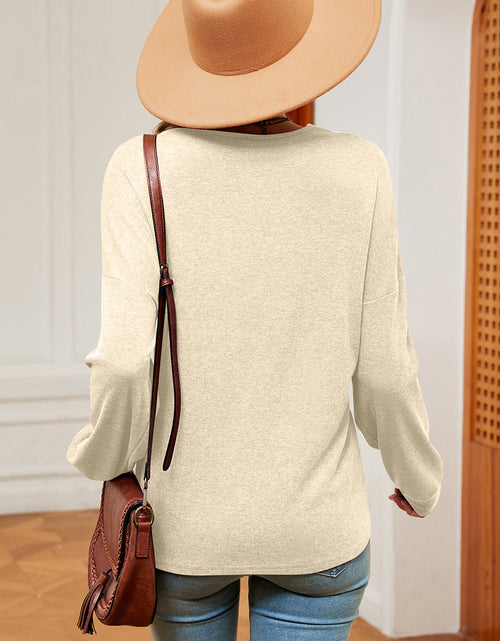 Load image into Gallery viewer, V-Neck Dropped Shoulder T-Shirt
