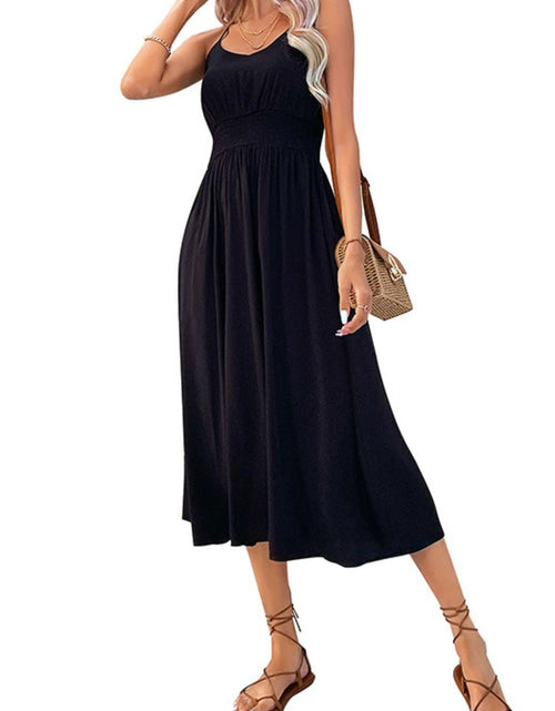 Load image into Gallery viewer, Perfee Spaghetti Strap Scoop Neck Midi Dress
