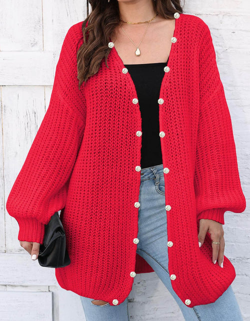 Load image into Gallery viewer, Open Front Long Sleeve Cardigan
