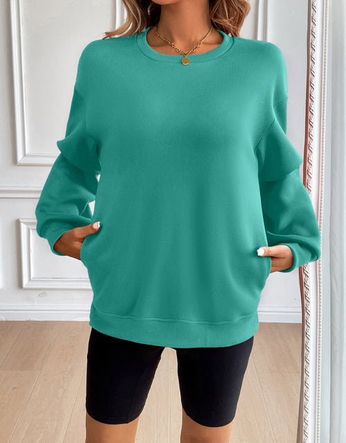 Load image into Gallery viewer, Ivy Lane Round Neck Long Sleeve Sweatshirt
