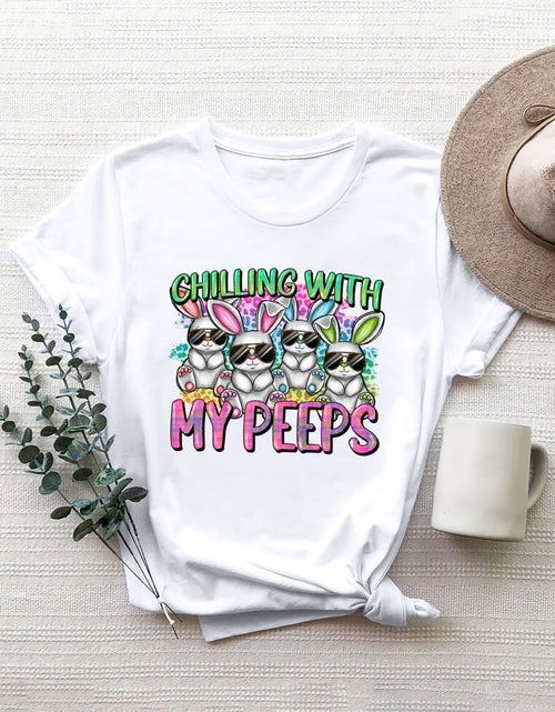 Load image into Gallery viewer, CHILLING WITH MY PEEPS Round Neck T-Shirt
