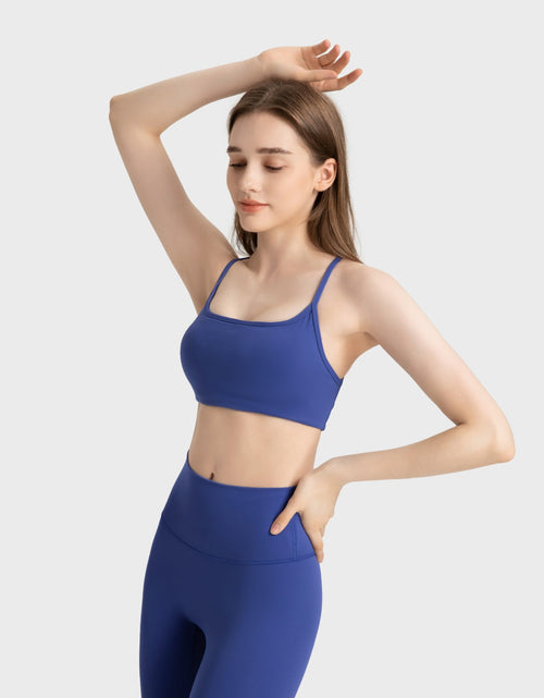 Load image into Gallery viewer, Millennia Crisscross Back Scoop Neck Active Cami with Detachable Chest Pads
