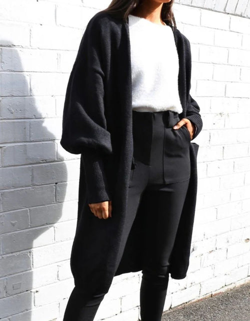 Load image into Gallery viewer, Perfee Open Front Dropped Shoulder Cardigan
