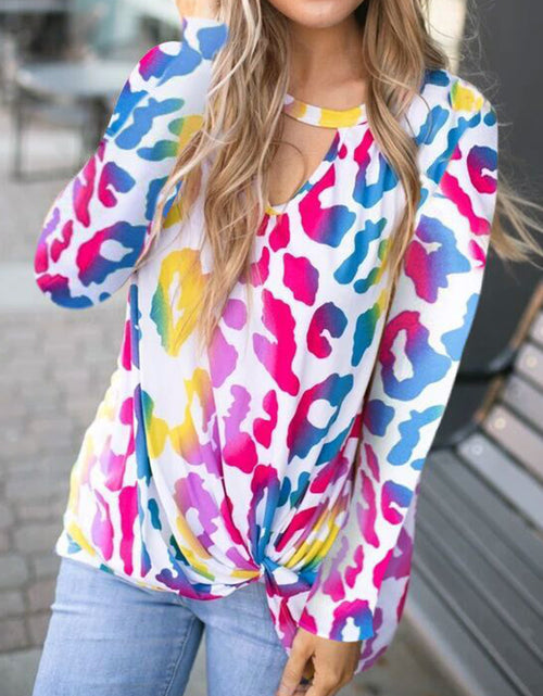 Load image into Gallery viewer, Cutout Round Neck Long Sleeve T-Shirt
