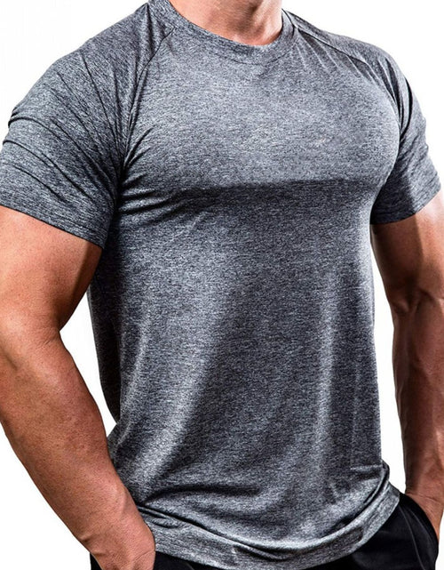 Load image into Gallery viewer, Men's Plus Size Round Neck Short Sleeve T-Shirt
