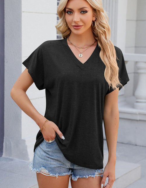 Load image into Gallery viewer, V-Neck Short Sleeve T-Shirt
