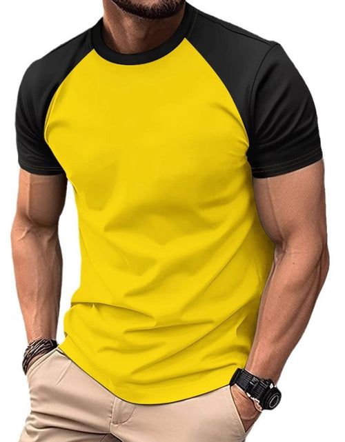 Load image into Gallery viewer, Men's Full Size Round Neck Contrast T-Shirt Plus Size
