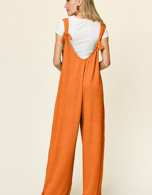 Load image into Gallery viewer, Double Take Full Size Texture Sleeveless Wide Leg Jumpsuit

