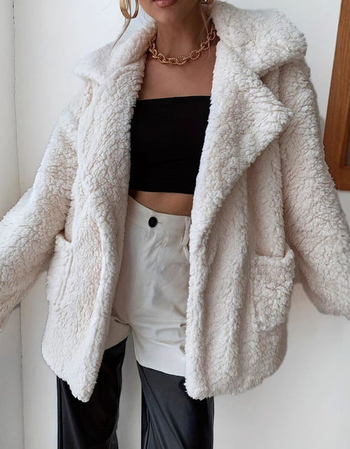 Load image into Gallery viewer, Fuzzy Open Front Long Sleeve Coat
