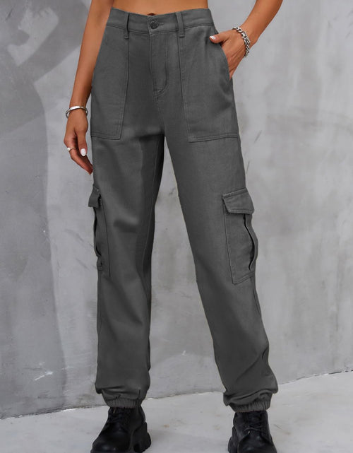 Load image into Gallery viewer, Buttoned High Waist Jeans with Pockets
