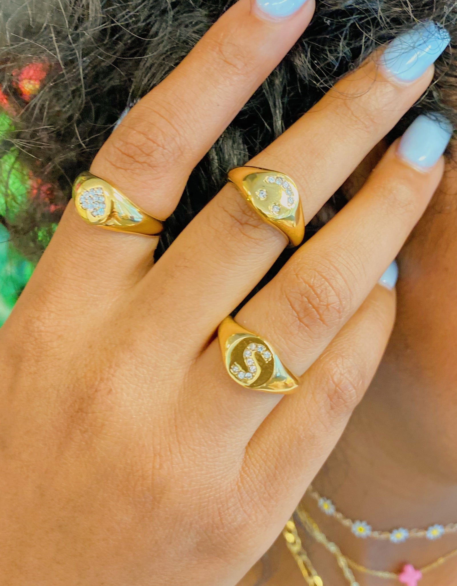 Shine Me Initial Ring by Ellisonyoung.com
