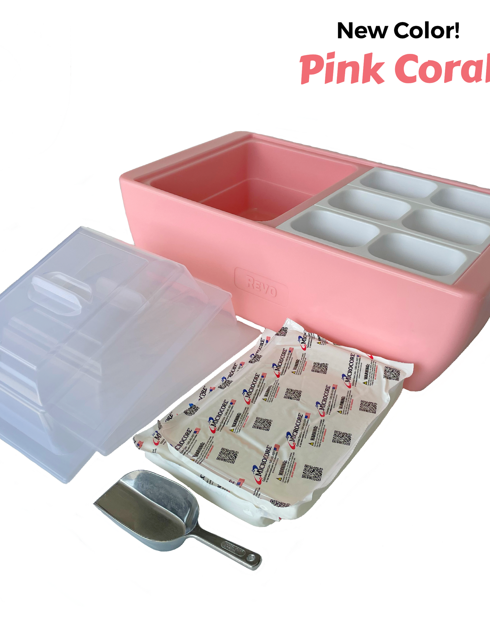 REVO Dubler HEAT | Flameless Chafer and Cooler | Pink Coral by REVO COOLERS, LLC