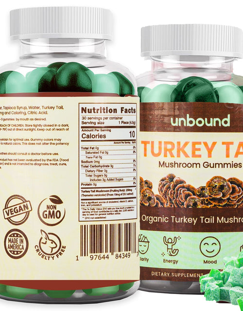 Load image into Gallery viewer, Unbound Turkey Tail Mushroom Gummies by Live Unbound
