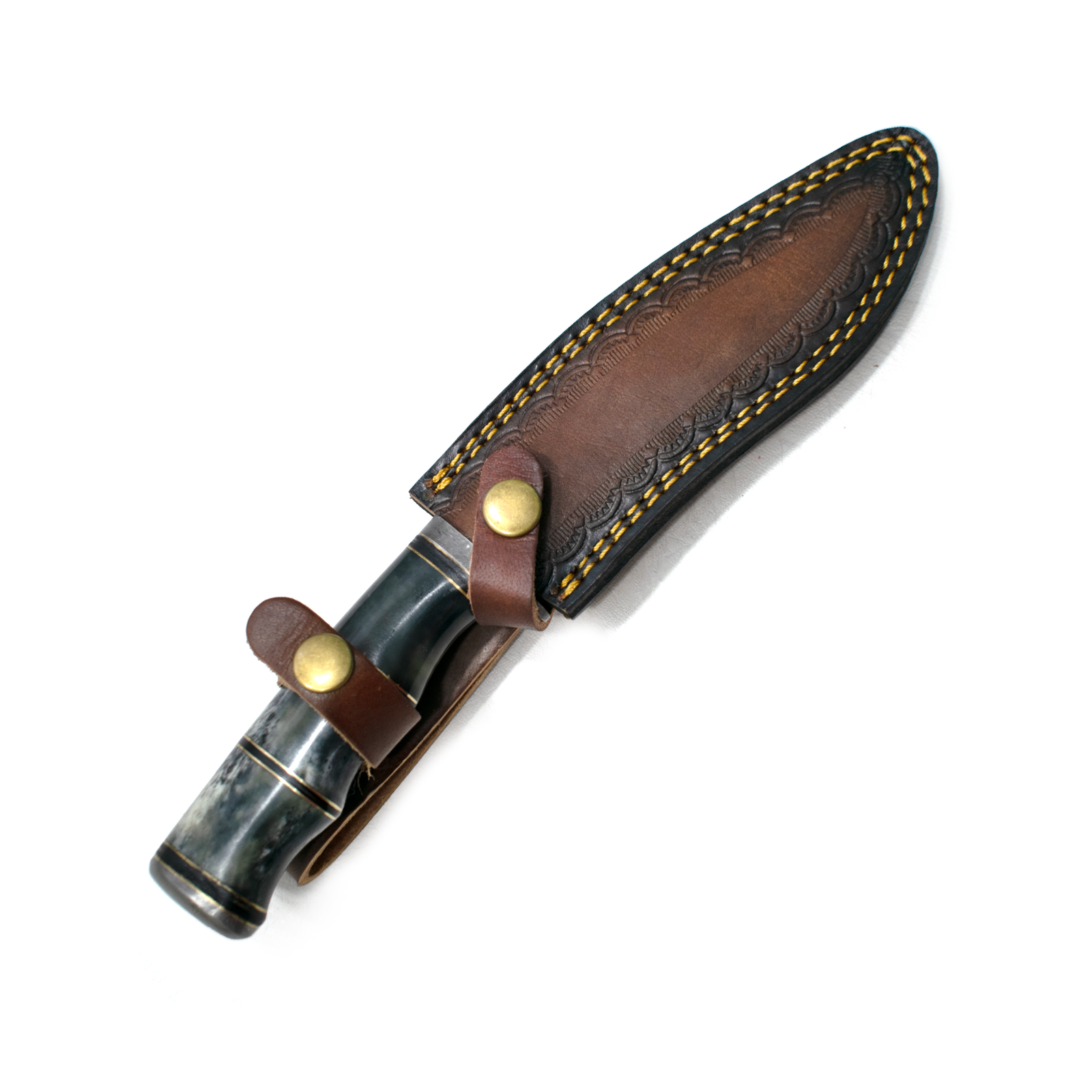 Damascus Steel Compact Kukri by Titan International Knives