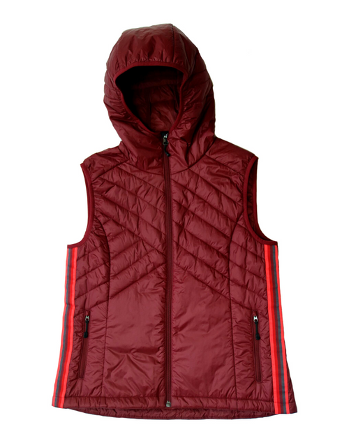Load image into Gallery viewer, Powerstripe Eco-Friendly Down Hooded Vest
