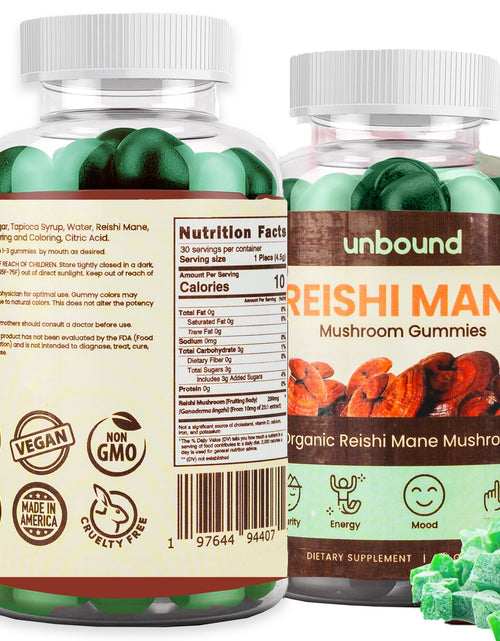 Load image into Gallery viewer, Unbound Reishi Mane Mushroom Gummies by Live Unbound
