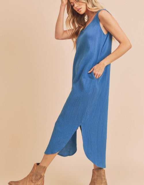 Load image into Gallery viewer, Aemi + Co Round Neck Midi Tank Dress with Pockets
