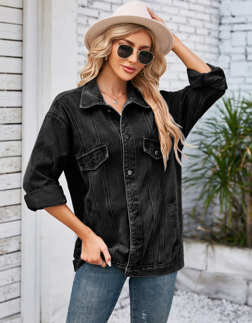 Load image into Gallery viewer, Button Up Long Sleeve Denim Jacket
