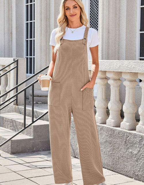 Load image into Gallery viewer, Lovelet Square Neck Wide Strap Overalls with Pockets
