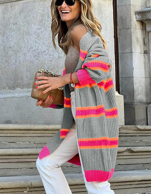 Load image into Gallery viewer, Ribbed Long Sleeve Cardigan

