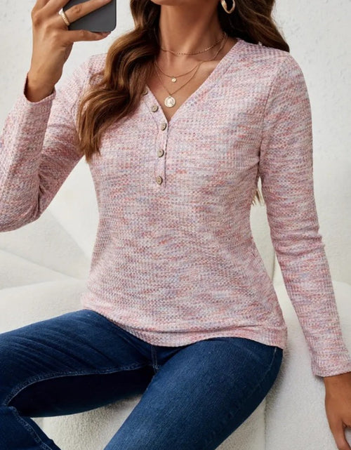 Load image into Gallery viewer, V-Neck Long Sleeve T-Shirt
