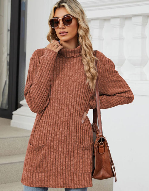 Load image into Gallery viewer, Ribbed Mock Neck Long Sleeve T-Shirt
