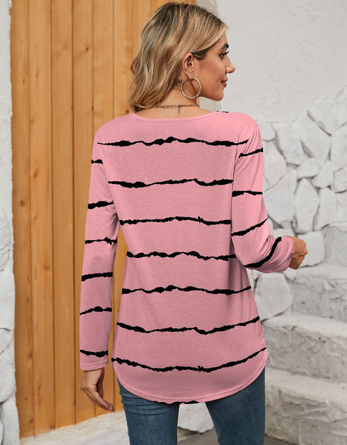 Load image into Gallery viewer, Printed Square Neck Long Sleeve Blouse
