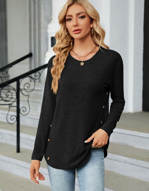 Load image into Gallery viewer, Round Neck Long Sleeve T-Shirt
