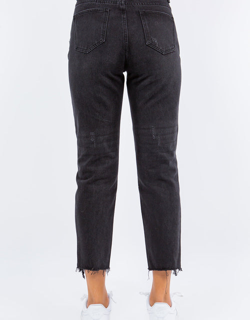 Load image into Gallery viewer, American Bazi High Waist Distressed Cropped Straight Jeans
