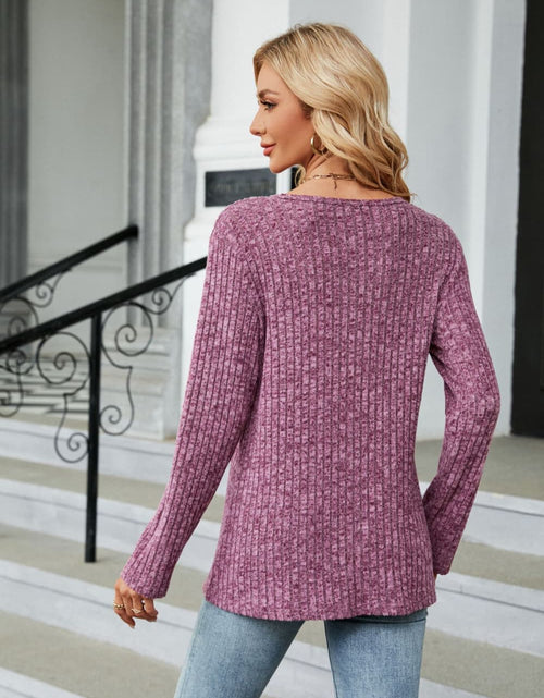 Load image into Gallery viewer, Buttoned Long Sleeve Slit Top
