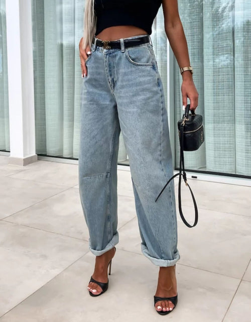 Load image into Gallery viewer, High Waist Wide Leg Jeans
