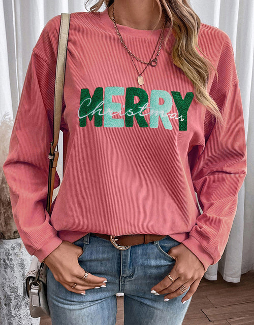 Load image into Gallery viewer, MERRY CHRISTMAS Round Neck Sweatshirt
