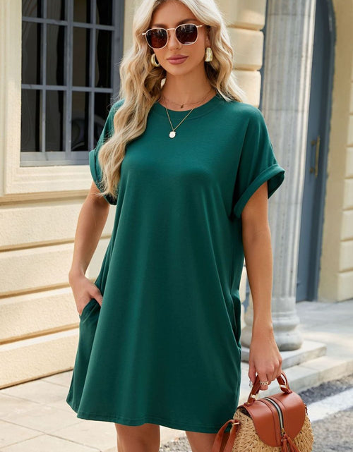 Load image into Gallery viewer, Florira Short Sleeve Mini Dress with Pockets
