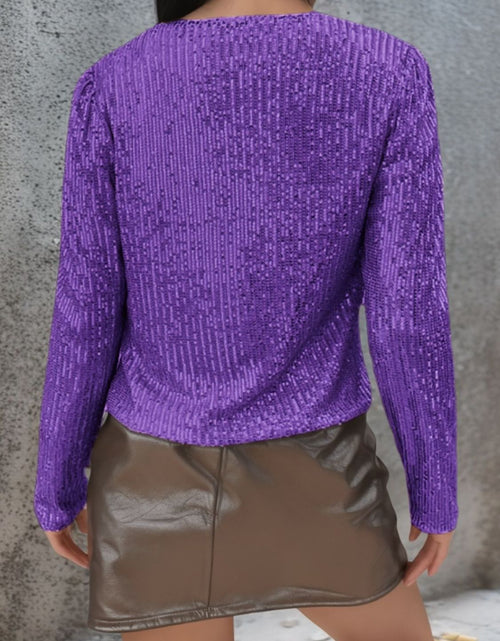 Load image into Gallery viewer, Full Size Sequin Open Front Cropped Jacket
